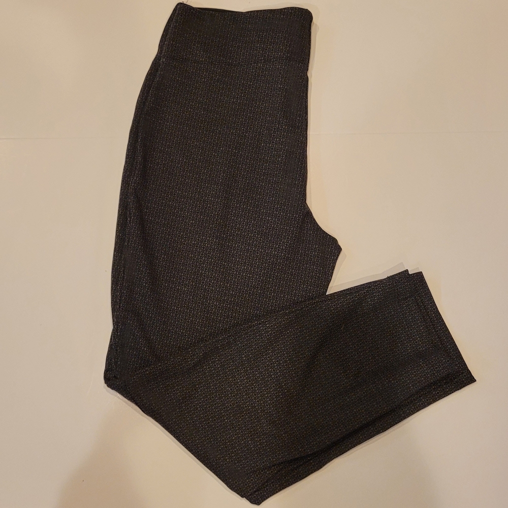 Max Studio Charcoal Structured Ponte Leggings‎ Skinny Pants Sz L